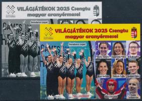 2025 Világjátékok - Csengtu magyar aranyérmesei emlékívpár 00000 sorszámmal