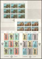 Europa CEPT kiadások nagyrészt kisállamokból, köztük ívszéliek, összefüggések is, összesen 59 db bél...