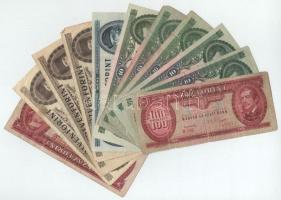 1949. 100Ft + 1962-1975. 10Ft (5db, 3xklf) + 1980. 20Ft + 1986. 50Ft (2x) + 1989. 50Ft + 1992. 100Ft T:F,VG