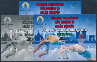 2024 Olimpiai bajnokaink Kós Hubert és Milák Kristóf 3 db-os emlékív garnitúra (No. 00010)