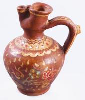 Régebbi festett vizeskorsó, m: 19 cm