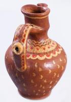 Régebbi festett vizeskorsó, m: 19 cm