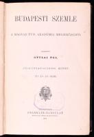 1895 Budapesti Szemle. 84. kötet. (217,218,219. szám.) Szerk.: Gyulai Pál. Bp.,1895, Franklin-Társulat, 2 sztl.lev.+1+480 p. Aranyozott gerincű félvászon-kötés