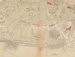 XIX. sz. eleje Nürnberg térképe, metszette: Christian Geissler, Verlag von Riegel und Wiessner, 4 he...