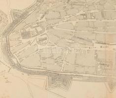 XIX. sz. eleje Nürnberg térképe, metszette: Christian Geissler, Verlag von Riegel und Wiessner, 4 he...