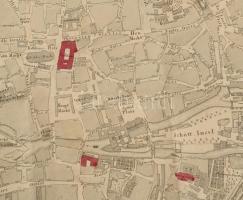 XIX. sz. eleje Nürnberg térképe, metszette: Christian Geissler, Verlag von Riegel und Wiessner, 4 he...