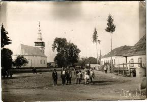 Talaborfalu, Tereblja, Tereblya, Tereblia; tér, templom / square, church. photo (non PC) (vágott / cut)