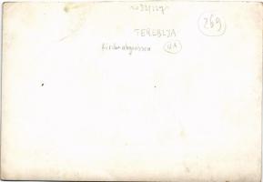 Talaborfalu, Tereblja, Tereblya, Tereblia; tér, templom / square, church. photo (non PC) (vágott / c...