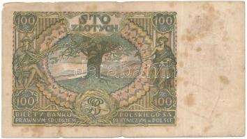 Lengyelország 1934. 100Zl "AL 6087189" hamis(?) felülbélyegzéssel T:F
Poland 1934. 100 Zl...