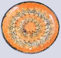 Lehoczkyné Lőwe Mária iparművész dísztál, jelzett, hibátlan, d: 28 cm