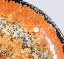 Lehoczkyné Lőwe Mária iparművész dísztál, jelzett, hibátlan, d: 28 cm