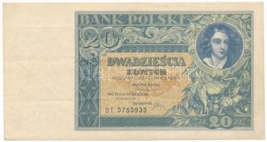Lengyelország 1931. 20Zl T:F Poland 1931. 20 Zlotych C:F