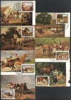 1979 Festmények (XVII.) - Állatfestmények sor 7 db CM-en + 1983 Festmények (XIX.) - Raffaello sor 7 db CM-en