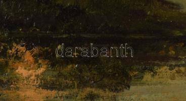 Edvi Illés Aladár (1870-1958): Balatoni vitorlások. Olaj, karton. Jelezve jobbra lent. Felületi sérü...