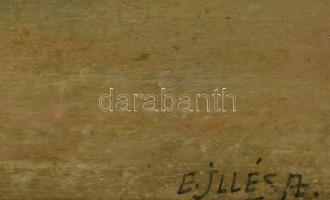 Edvi Illés Aladár (1870-1958): Balatoni vitorlások. Olaj, karton. Jelezve jobbra lent. Felületi sérü...