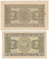 Lengyelország 1936. 2Zl + 1941. 2Zl T:F
Poland 1936. 2 Złotych + 1941. 2 Złotych C:F