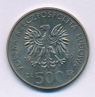 Lengyelország 1989. 500Zl Cu-Ni "II. Jagelló László - 1386-1434" T:AU patina Poland 1989. 500 Złotych Cu-Ni "Ladislaus II Jagiellon - 1386-1434" C:AU patina Krause Y#194