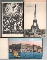 5 db RÉGI külföldi város képeslapfüzet: Párizs, Bécs, Róma, Trieszt, Jeruzsálem / 5 pre-1945 foreign...