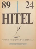 1989 A Hitel c. folyóirat teljes évfolyama: II. évf. 1-24. sz. + 1989. karácsonyi különszám. Szerk.:...