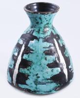 Gorka Lívia (1925-2011): Türkizes váza. Jelzett, hibátlan, m: 14,5 cm /// Lívia Gorka (1925-2011): T...