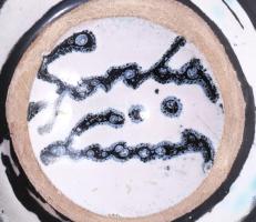 Gorka Lívia (1925-2011): Türkizes váza. Jelzett, hibátlan, m: 14,5 cm /// Lívia Gorka (1925-2011): T...