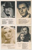 10 db RÉGI magyar dalos színészek képeslap / 10 pre-1945 Hungarian actors and actresses postcards, with song lyrics