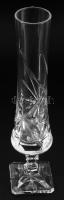 Francia ólomkristály váza, jelzett, hibátlan, dobozában, m: 24,5 cm