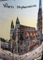 cca 1900 Bécsi emlékpohár, hibátlan, m: 12,5 cm