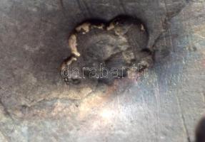 Ezüst (Ag) szecessziós szalvétatartó, lába javított, jelzett, 10x6,5 cm, nettó 48g