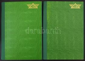 Unigersum 2 db jó minőségű A/4-esnél nagyobb 10 vastag fekete lapos berakó, zöld borítóval, újszerű ...