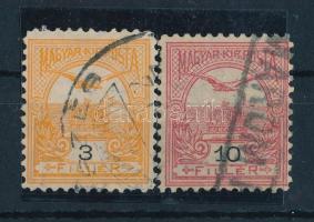 1900 Turul 3f és 10f 11 1/2 fogazással (21.000) (rövid fogak / short perfs.)
