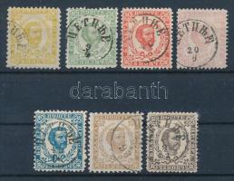 Montenegro 1874/1893 Nikola herceg sor Mi 1-7 I (Mi EUR 700.-)