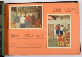 cca 1960-1970 kb 70 darabos német fotóalbum, ünnepségek, utazások, motorverseny, stb,