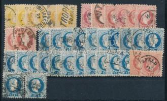 Ausztria 1867 Könyvnyomat 39 db bélyeg (2kr, 5kr és 10kr)