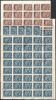 1950 Felszabadulás II. 100 db sor ívekben és ívtöredékekben (25.000)