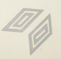 Tess Jaray (1937-): Geometrikus formák (cím nélkül), 1971. Rézkarc, papír, jelzett. Művészpéldány A/...