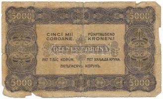 1923. 5000K piros "5 B 06 694855" sorszámmal, "Magyar Pénzjegynyomda Rt. Budapest&quo...