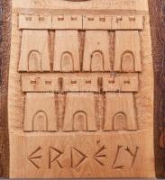 Erdély faragott falidísz, 39x26 cm