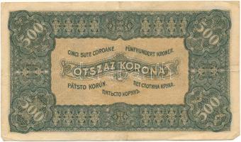 1923. 500K "Magyar Pénzjegynyomda Rt." nyomdahely-jelöléssel "5A 004 171857" T:F...