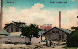 1915 Perecseny, Perechyn, Perecin; Bautlin vegyészeti gyár, iparvasút sínek / chemical factory, industrial railway (EK)