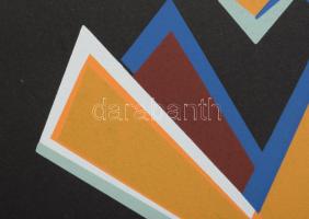 Frank Magda (1914-1997): Geometrikus kompozíció. Szitanyomat, papír, jelzett, számozott (6/40), lapm...