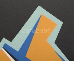 Frank Magda (1914-1997): Geometrikus kompozíció. Szitanyomat, papír, jelzett, számozott (6/40), lapm...