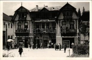 Borszék, Borsec; Georg Heiter, alimentara / utca, élelmiszer üzlet, Heiter György udvari fényképész üzlete, felvétele és kiadása / street view, shops, photo