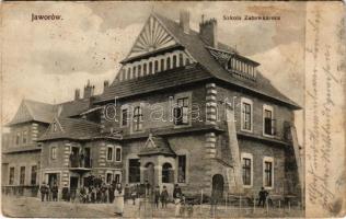 1914 Yavoriv, Javoriv, Jaworiw, Jaworów; Szkola Zabawkarska / school + "K. k. Feld-Spital No. 8/9" (fl)