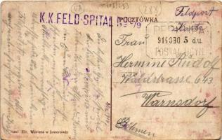 1914 Yavoriv, Javoriv, Jaworiw, Jaworów; Szkola Zabawkarska / school + "K. k. Feld-Spital No. 8...