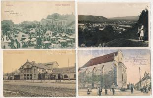 48 db RÉGI magyarországi város képeslap vegyes minőségben, közte Erdély is / 48 pre-1945 Hungarian town postcards in mixed quality