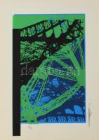 Hervé, Rodolf (1957-2000): Eiffel-torony. Szitanyomat, papír, jelzett, számozott: 7 (?)/40. 36x21,5 cm.