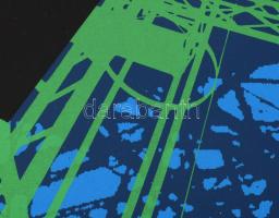 Hervé, Rodolf (1957-2000): Eiffel-torony. Szitanyomat, papír, jelzett, számozott: 7 (?)/40. 36x21,5 ...