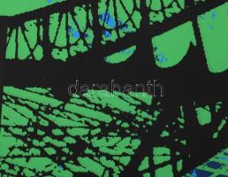 Hervé, Rodolf (1957-2000): Eiffel-torony. Szitanyomat, papír, jelzett, számozott: 7 (?)/40. 36x21,5 ...