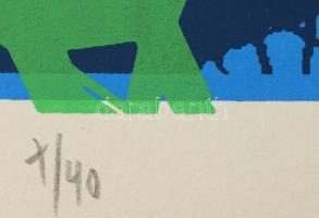 Hervé, Rodolf (1957-2000): Eiffel-torony. Szitanyomat, papír, jelzett, számozott: 7 (?)/40. 36x21,5 ...